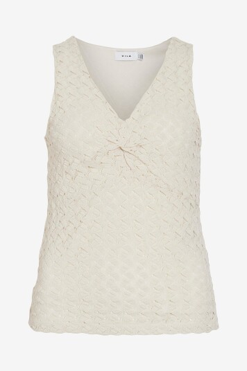 Vila Topp viSolira V neck S/l Top/dfs Beige