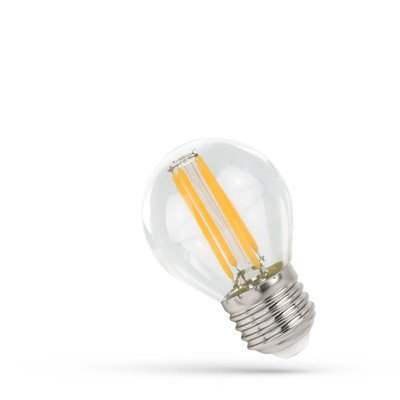 Spectrum  1W LED kronepære - G45, karbon filamenter, ekstra varm hvit, 1800K, E27 - Dimbar : Ikke dimbar, Kulør : Ekstra varm