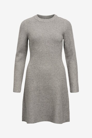 Object Kjole objViola LS RE Knit Dress Div Grå