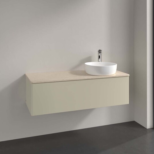 Villeroy & Boch Antao Servantskap med 1 skuff 120x50x36 cm m/lys Grå Matt/Crème