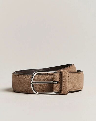Anderson's Suede 3,5 cm Belt Beige Anderson's Suede 3,5 cm Belt Beige