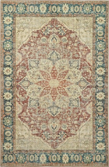 Flatvevd teppe Alvand rød Størrelse: 75 x 150 cm