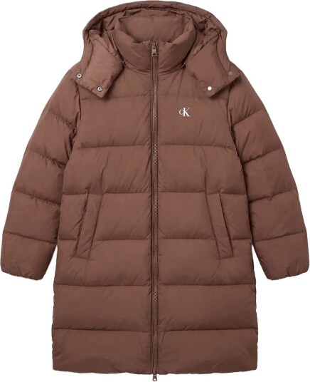 Calvin Klein Jeans Essential Mw Long Down Puffer Brown XS