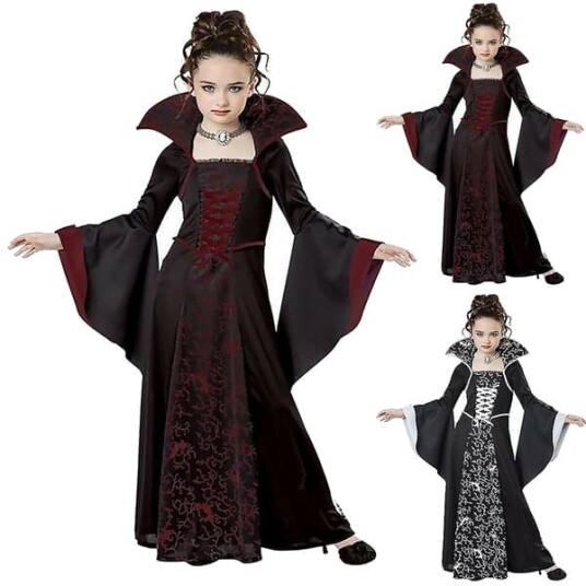Halloween Vampyr- og Heksekostyme til Jente Vinrød 140 cm BXZ