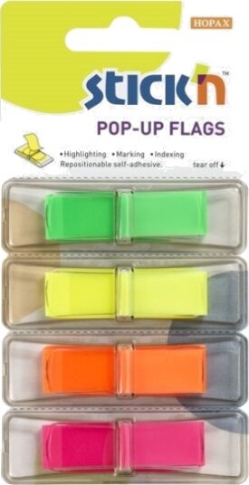 Popup Flikar 4X40st 45X12mm Neon Popup Flikar 4X40st 45X12mm Neon