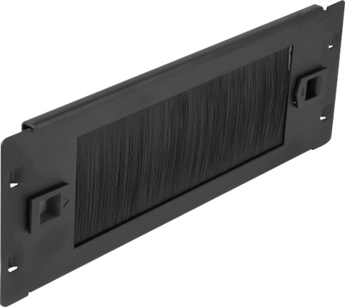 Delock Koststripepanel Rackmonterbar Svart 2U 10" 66345