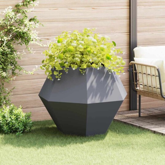 vidaXL Plantekassed Antrasitt 100 x 100 x 80 cm Stål vidaXL Plantekassed Antrasitt 100 x 100 x 80 cm Stål