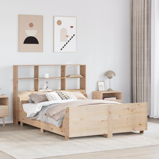 Seng med bokhylle uten madrass 120x190 cm heltre 8721158626110
