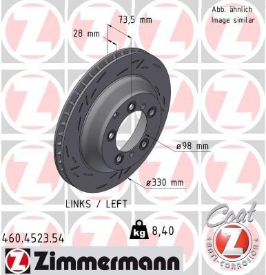 Bremseskive ZIMMERMANN 460.4523.54