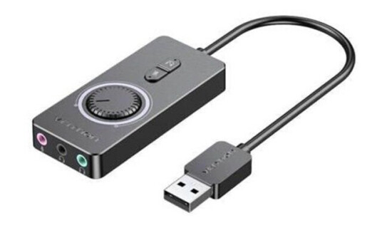 Vention External USB 2.0 audio card 1m (black)