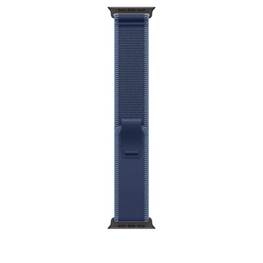 Apple 49/46 mm Blue/Bright Blue Trail Loop   S/M   Black Titanium Finish