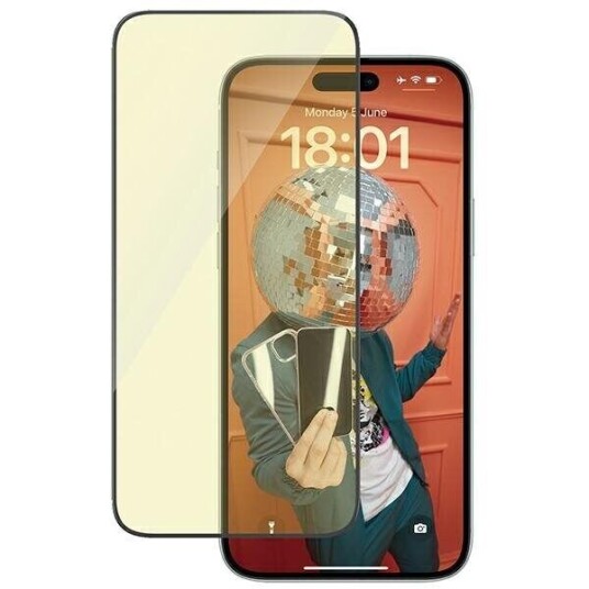 Panzerglass Ultra-Wide Fit Skjermbeskyttelse til Apple iPhone 15 Plus med Eyecare Protection