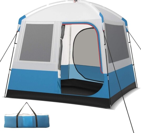 Northix telt 5 personers campingtelt Vanntett nettingvinduer enkel oppsett