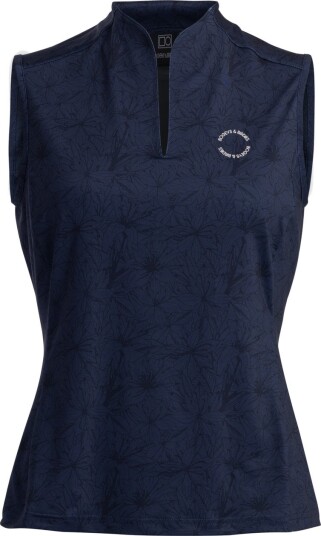 Bogeys & Birdies W Tech Blade SL V-Neck AOP Golf pologenser dame Navy Flower X-Large