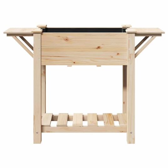Hagedekorasjon med Hyller 111x37x76 cm Massivt Furutre