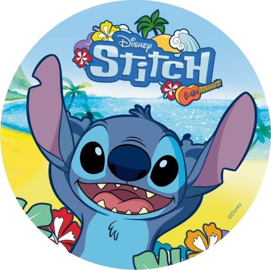 Spiselig Kakebilde Sukkerfritt – Stitch Ø20cm Spiselig Kakebilde Sukkerfritt – Stitch Ø20cm