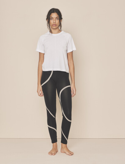 Moonchild Yoga Wear Moonchild Monogram Tee - White - M Moonchild Yoga Wear Moonchild Monogram Tee - White - M