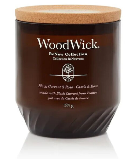 Woodwick Renew Scented Candle Black Currant & Rose 184 g Duftlys