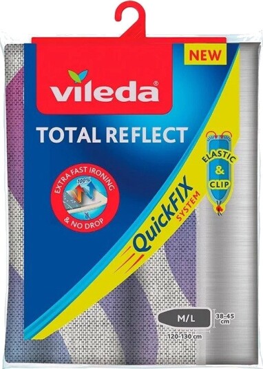 Vileda Total Reflect trekk til strykebrett - 130x45cm - Blå, Grå, Hvit