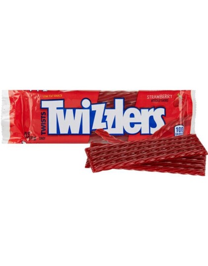 Twizzlers Strawberry   Lakrisstenger med Jordbærsmak 70 gram USA Import