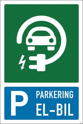 Parkering elbil Selvklebende Reflekterende