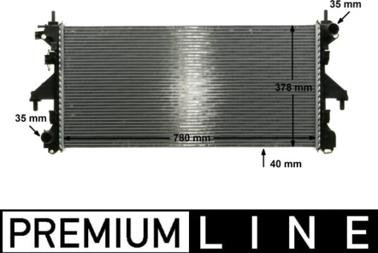 Radiator, motorkjøling MAHLE CR 887 000P