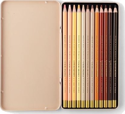 Printworks  Fargepenner 12 stk beige