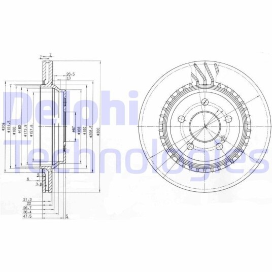 Bremseskive DELPHI BG3726
