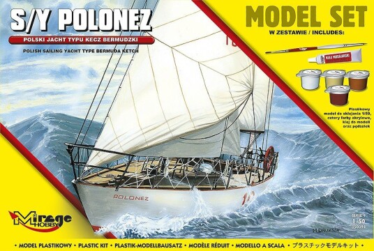 Mirage Bermudzki Yacht Modellskip Byggesett 1:50
