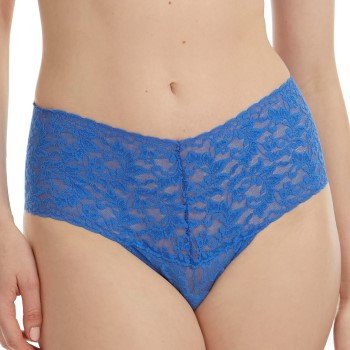 Hanky Panky Truser Signature Lace Retro Thong Blå nylon One Size Dame