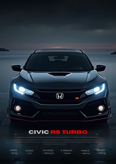 Plakat Civic RS Turbo