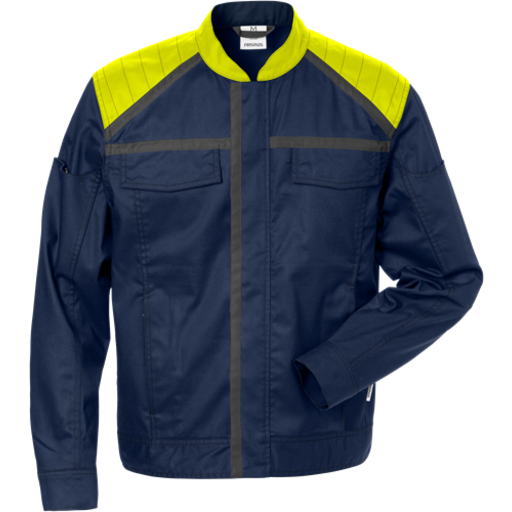 Fristads Jacka 4555 Stfp Marinblå/varsel Gul 2xl Fristads Jacka 4555 Stfp Marinblå/varsel Gul 2xl