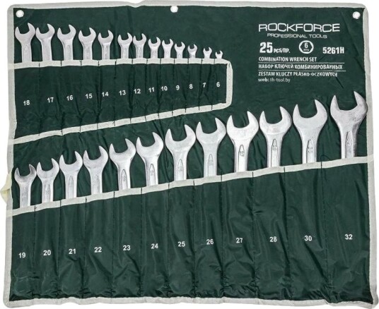 Rockforce Fastnøkkelsett RF-5261H 25 Deler (6-32mm)