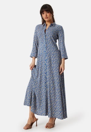 Y.A.S Savanna Long Shirt Dress Bluing AOP:Disty Flo XS Y.A.S Savanna Long Shirt Dress Bluing AOP:Disty Flo XS