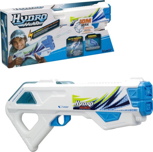 Silverlit Hydro M.A.D. Blaster Elektrisk Vanngevær Med Led-Lys Og Auto Reload Silverlit Hydro M.A.D. Blaster Elektrisk Vanngevær Med Led-Lys Og Auto Reload