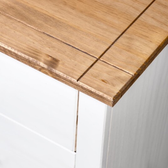 vidaXL Sideskap hvit 80x40x73 cm furu Panama Range