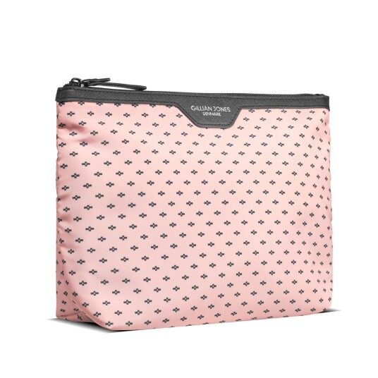 Gillian Jones Cosmetic bag Rose w/ black print Gillian Jones Cosmetic bag Rose w/ black print