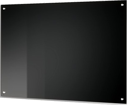 Fibo Glassplate herdet sort 700mm 6 x 700 x 450 mm