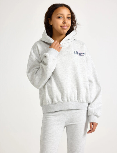 Lindex Sweatshirt With Hood And Print   Grey   128