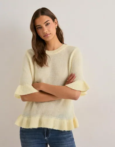 Only Gul Onlella Ss Frill O Neck Knt