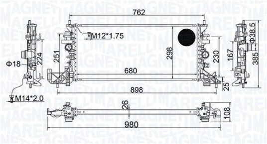 Radiator MAGNETI MARELLI 350213206700