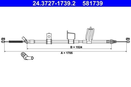Bremsewire ATE 24.3727 1739.2