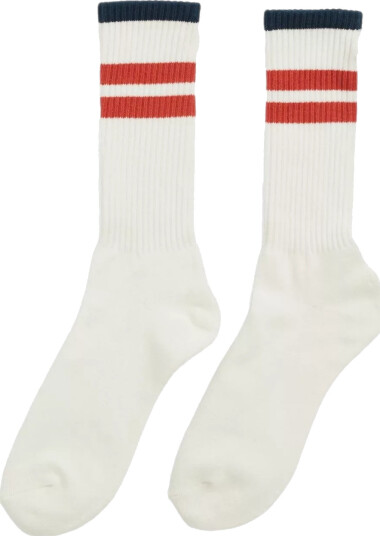 Amundsen Oslo Crew Sock White/Red S (36-40)