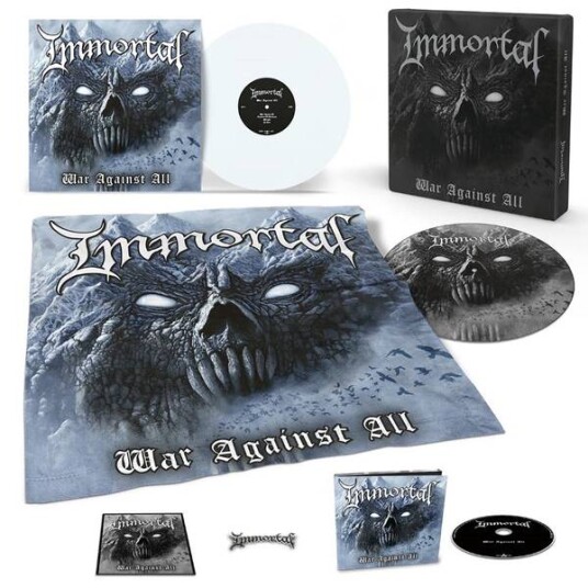 Immortal - War Against All - Limited Edition Box Set - Incl. Flag, Pin Badge, Patch and Slipmat (Vinyl - White + CD)