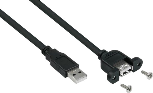 Alcasa Uk20p-Aea-003S 0,3 M Usb A Usb A Usb 2.0 0,48 Gbit/Sek. Sort