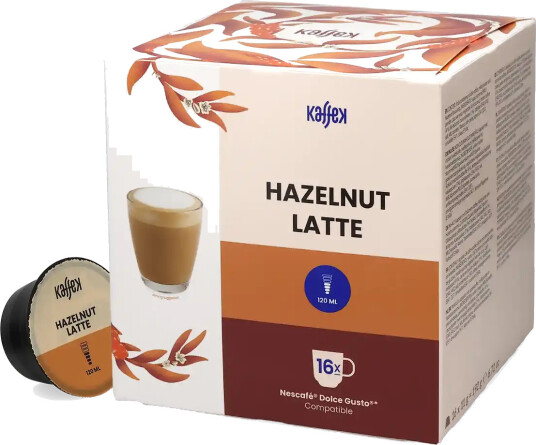 KaffeK | Hasselnøtt Latte 16 kapsler til Dolce Gusto