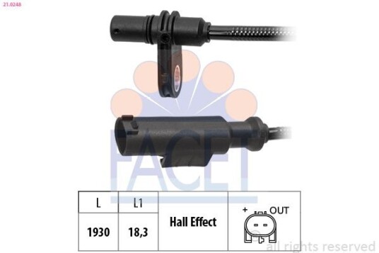 ABS sensor FACET 21.0248 ABS sensor FACET 21.0248