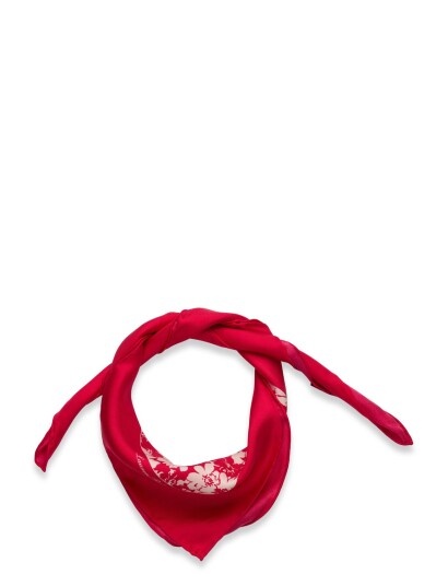 Lauren Ralph Lauren Floral Silk Square Scarf Red ONE SIZE Lauren Ralph Lauren Floral Silk Square Scarf Red ONE SIZE