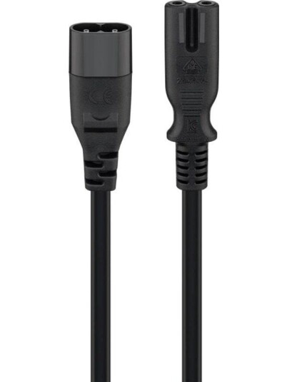Pro Extension cord C7/C8 2 m black
