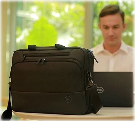 Dell Pro Briefcase 15 Notebookbæreveske 15" Svart Med Hd Screen Utskriftslogo For Inspiron 5590 Xps 15 7590